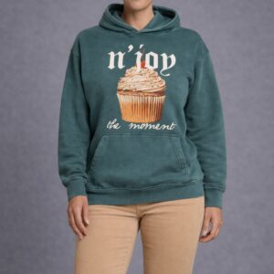 Green Hoodie w/Cupcake