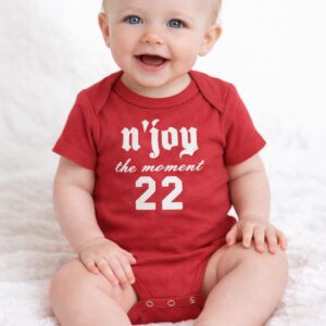 Red and White Baby Onesie (3-6 months)